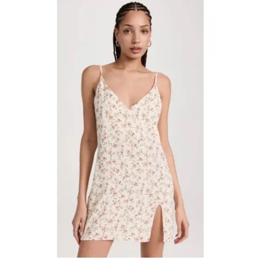 Reformation Cream and Pink Floral Sundress Size Small